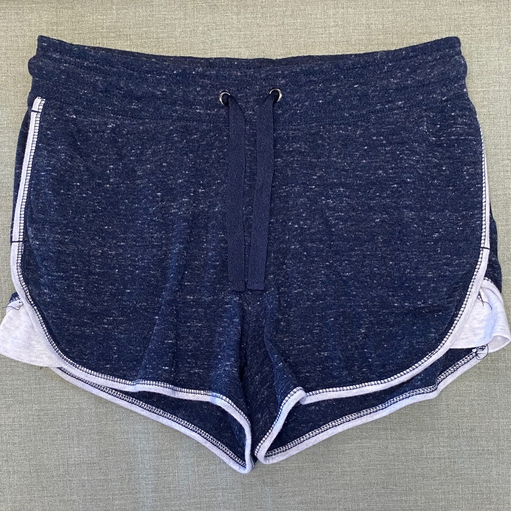 Athletic Works Navy Heather Lounge Shorts with White Tag Detail